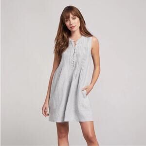 Faherty Light Gray Mini Dress